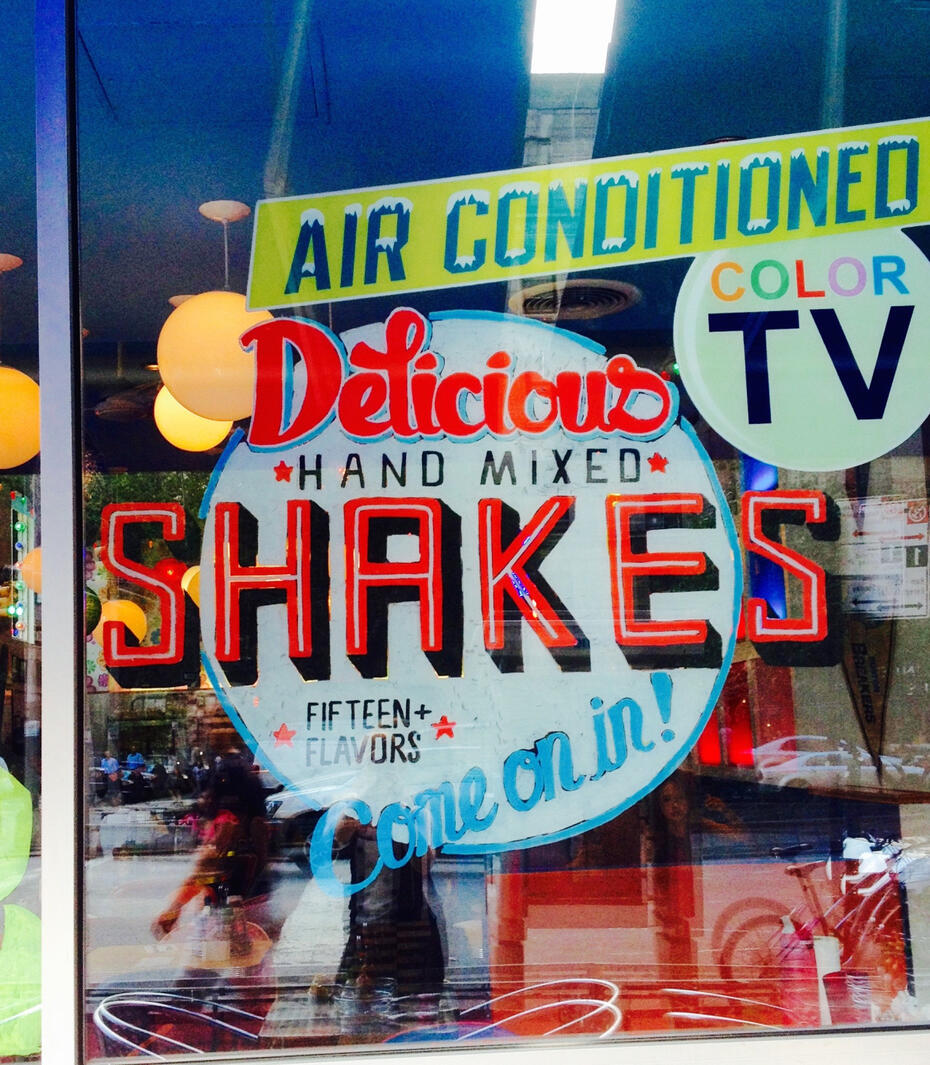 Delicious Shakes Window